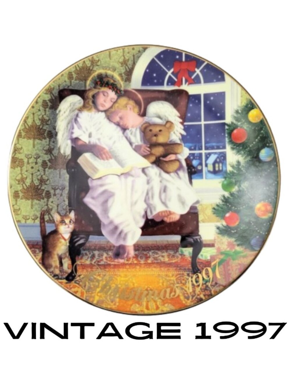AVON "Heavenly Dreams" Vintage 1997 8" Collectors Christmas Plate - Boxed